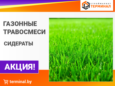 Семена газонной травы и сидераты со скидкой