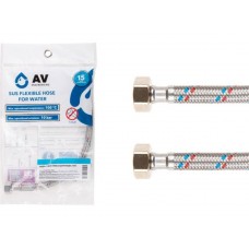 Подводка гибкая, SUS, гайка 1/2" - гайка 1/2" 80см AV Engineering, Китай