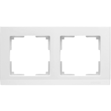 Рамка на 2 поста (белая) - WL04-Frame-02-white, Китай