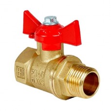 Кран шаровой Valfex латунный PREMIUM для ВОДЫ 11Б27фт1М ВР/НР ручка-бабочка, 1", РФ