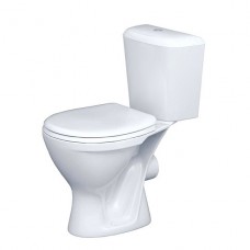 Унитаз-компакт Santeri "Pro" белый гориз. вып., ниж. п.в., кноп.1режим.арм.,сид.ПП,креп.пластик арт.