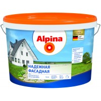 Краска ВД-АК Alpina Надежная фасадная, белая, 2,5 л / 3,88 кг, РБ