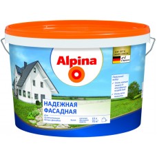 Краска ВД-АК Alpina Надежная фасадная, белая, 2,5 л / 3,88 кг, РБ