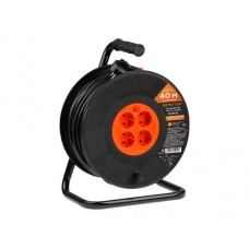 Удлинитель на катушке Юпитер 40м (4 роз., 3,5кВт, с/з, ПВС 3х1,5) арт.JP8404-02, Китай