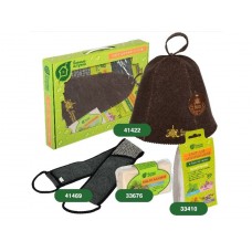 Набор Банные штучки шапка, мочалка, сбор травяной, мыло арт.41507, Россия Набор Банные штучки шапка, мочалка, сбор травяной, мыло арт.41507, Россия