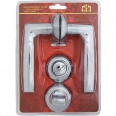Комплект ручек Verdi 11СР/70 (хром, механизм L70+завертка), Китай