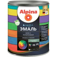 Эмаль акриловая Alpina водно-дисперсионная Аква База 1 шелковисто-матовая 0,9 л/1,10 кг, Беларусь