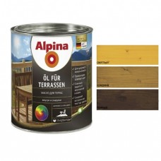 Масло Alpina Масло для террас (Alpina Oel fuer Terrassen) Темный 750 мл/0,75 кг, Германия