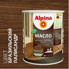 Масло Alpina для террас шелковисто-глянцевое бразильский палисандр 0,75л/0,68кг, РБ Масло Alpina для террас шелковисто-глянцевое бразильский палисандр 0,75л/0,68кг, РБ