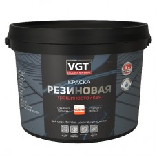 Краска VGT трещиностойкая резиновая, темно-коричневая, 6 кг, Россия