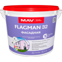 Краска FLAGMAN 32 фасадная белая матовая 1л (1,4 кг), РБ