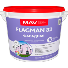 Краска FLAGMAN 32 фасадная белая матовая 1л (1,4 кг), РБ