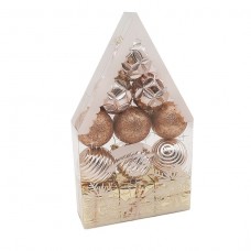 Елочное украшение «НОВОГОДНИЙ МИКС» (набор 12 шт.) GOLD23-147, Китай