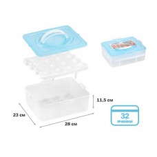 Контейнер PERFECTO LINEA для хранения яиц, 32 ячейки, голубой, арт.34-028232, Китай