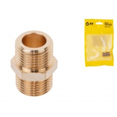 Ниппель 3/8" нар.-нар., AV Engineering (инд. упак.), арт.AVE303015, Китай