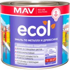 Эмаль ПФ-115 шоколадная ECOL по металлу и древесине 2,4л (2кг), РБ