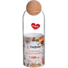 Банка для сыпучих продуктов PERFECTO LINEA стеклянная 1200 мл, серия Handy, арт.34-101200, Китай