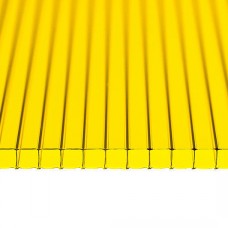 Сотовый поликарбонат "Master" 4,0х2100х6000 мм (желтый) пл.0,51, РБ