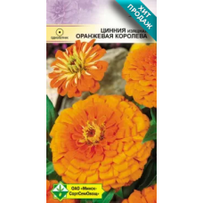 Цинния изящная Георгиноцветная Оранжевая королева 0.5г, Германия