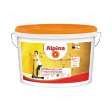 Краска ВД-АК Alpina Керамическая суперпрочная База1, белая, 2,5 л / 3,18 кг, Беларусь