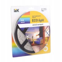 Лента светодиодная ECO LED LSR-3528RGB54-4.8-IP65-12V (уп.5м) полноцвет. ИЭК Китай