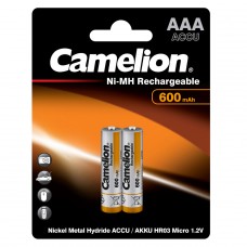 Аккумулятор Camelion AAA-600mAh Ni-Mh 1.2В (2шт в упак), Китай