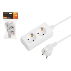 Удлинитель Юпитер 1,5м 2 роз., 2,2кВт, с/з, ПВС 3х0,75 JP8102-20, Китай Удлинитель Юпитер 1,5м 2 роз., 2,2кВт, с/з, ПВС 3х0,75 JP8102-20, Китай