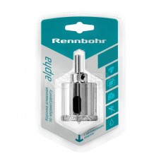 Коронка алмазная с центрирующим сверлом по керамограниту и керамике  25мм "Rennbohr", Китай