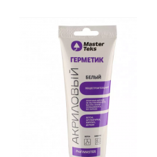 Герметик MasterTeks ProfiMaster акриловый общестроительный, белый, 250 мл, туба, Россия