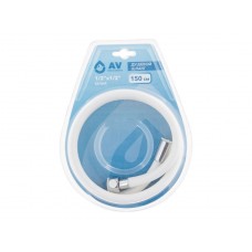Шланг душевой, AV Engineering PVC, 1/2" г-г 150 см, бел, Китай