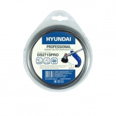 Леска для триммера HYUNDAI DS-2715 PRO 2,7мм*15м, двухсл.квадрат., Китай