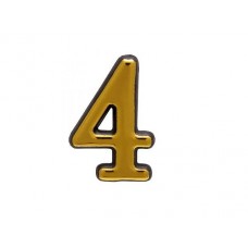 Цифра дверная АЛЛЮР БОЛЬШАЯ пластик "4" золото, арт.6973, Китай