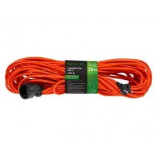 Удлинитель-шнур Юпитер 20м (1 роз., 2,2кВт, б/з, ПВС 2х1) арт.JP8401-02, Китай