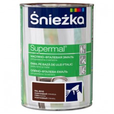 Эмаль масляно-фталевая Sniezka Supermal RAL8016 коричневый 0.4л, Польша