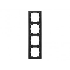 Рамка Mutlusan 4-ая вертикальная черная, DARIA, арт.2120 800 2484, Турция