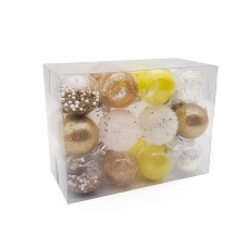 Елочное украшение «ШАР Luxury» (набор 24 шт.) XU2208, Китай