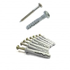 Дюбель быстрого монтажа с гвоздевым шурупом, потай  6х40, п/п, в пласт. контейнере (упак/50шт), РБ