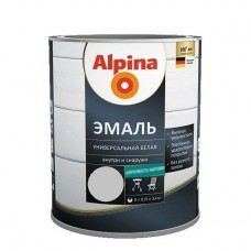 Эмаль алкидн. Alpina Эмаль универсальная шелков.-мат, цветная, серый 0,75л/0,97кг, РБ