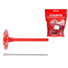 Дюбель для теплоизоляции STARFIX 10х160 мм с метал. гвоздем (50шт/дой-пак) арт.SMD5-61228-50, РФ