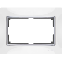 Рамка для двойной розетки (белый) - WL03-Frame-01-DBL-white, Китай