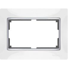 Рамка для двойной розетки (белый) - WL03-Frame-01-DBL-white, Китай