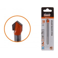 Сверло по кафелю/стеклу GEPARD 10x96 мм трехгр. хвостовик GP2082-10, Китай