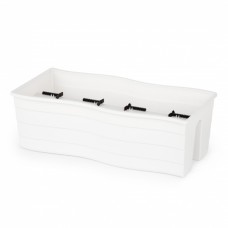 Кашпо на перила 290х290х200мм большое (белый) М8923, Россия