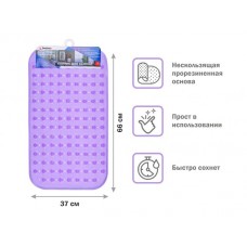 Коврик для ванной PERFECTO LINEA прямоугольный с пузырьками, 67х37см, фиолетовый 22-267375, Китай