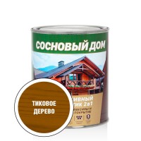 Пропитка Сосновый дом декоративно-защитный состав 0,8л тиковое дерево, Россия