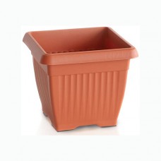 Горшок для цветов Serinova квадратный №4 терракот 7л, Турция