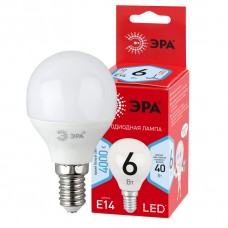 Лампочка светодиодная ЭРА RED LINE LED P45-6W-840-E14 R E14 / Е14 6Вт шар нейтральный белый свет Кит