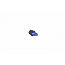 Выключатель REXANT клавишный 12V 16А (3с) круглый ON-OFF синий с подсветкой, Китай