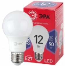 Лампа светодиодная ЭРА LED A60-12W-865-E27 R, груша, Китай