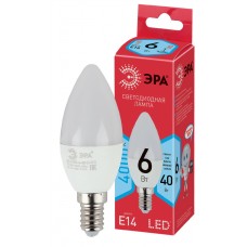 Лампочка светодиодная ЭРА RED LINE LED B35-6W-840-E14 R E14 6 Вт свеча нейтральный белый свет, Китай